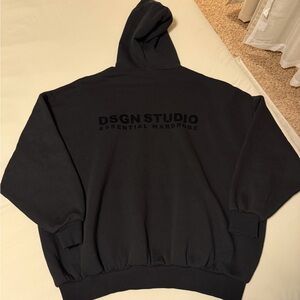 PrettyLittleThing Black DSGN Studio Hoodie Oversized